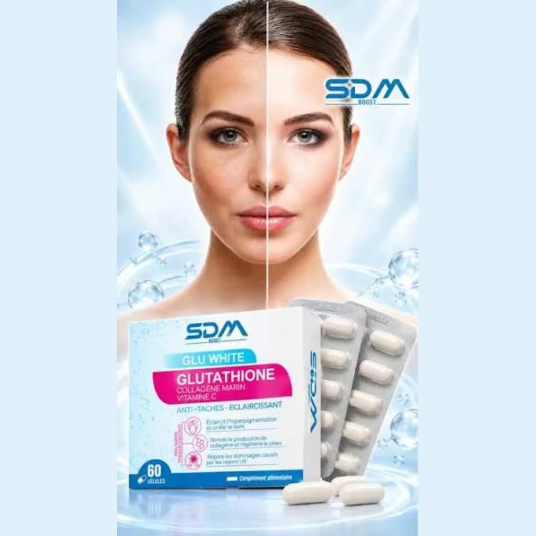 SDM GLU WHITE GLUTATHIONE COLLAGENE MARIN VIT C - 60 GELULES