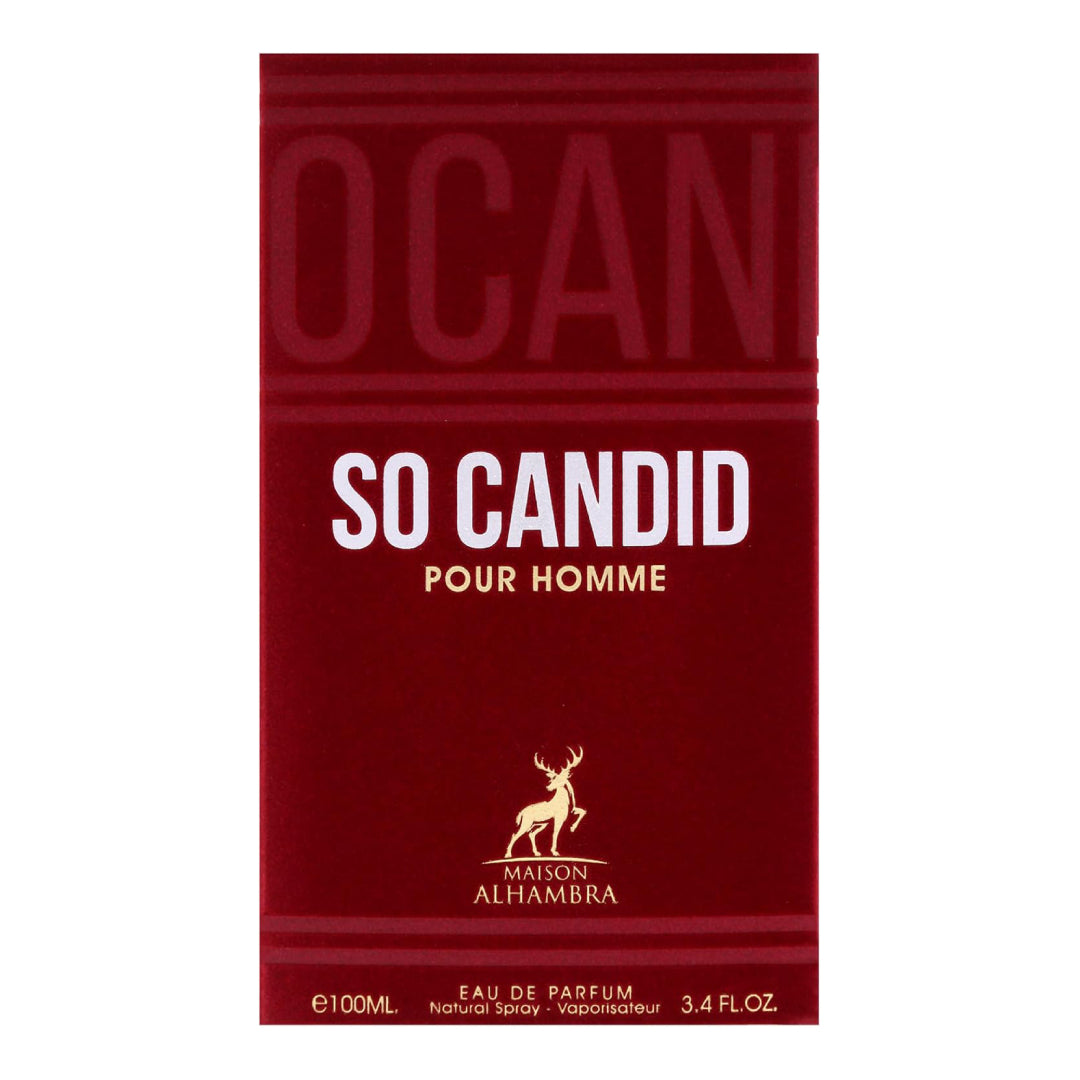 SO CANDID Pour Homme Eau de Parfum De Maison Alhambra - 100ml