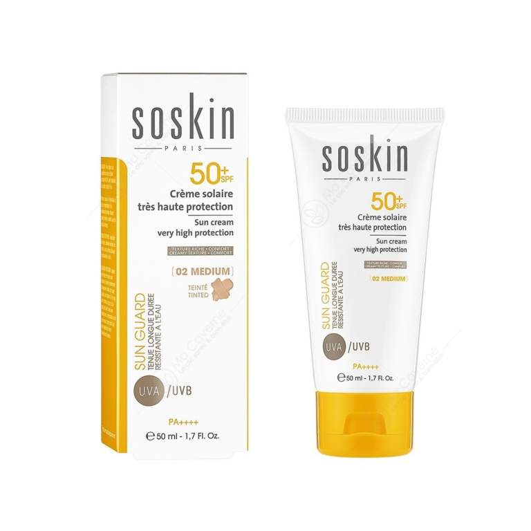 SOSKIN Crème solaire très haute protection SPF50+ Teinté 50ml