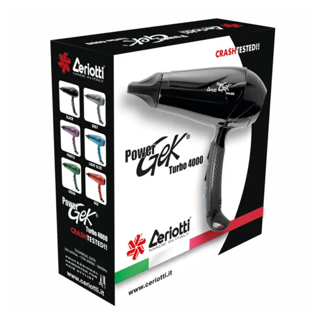 Sèche-cheveux  POWER GEK TURBO 4000 de CERIOTTI – Original 100 %