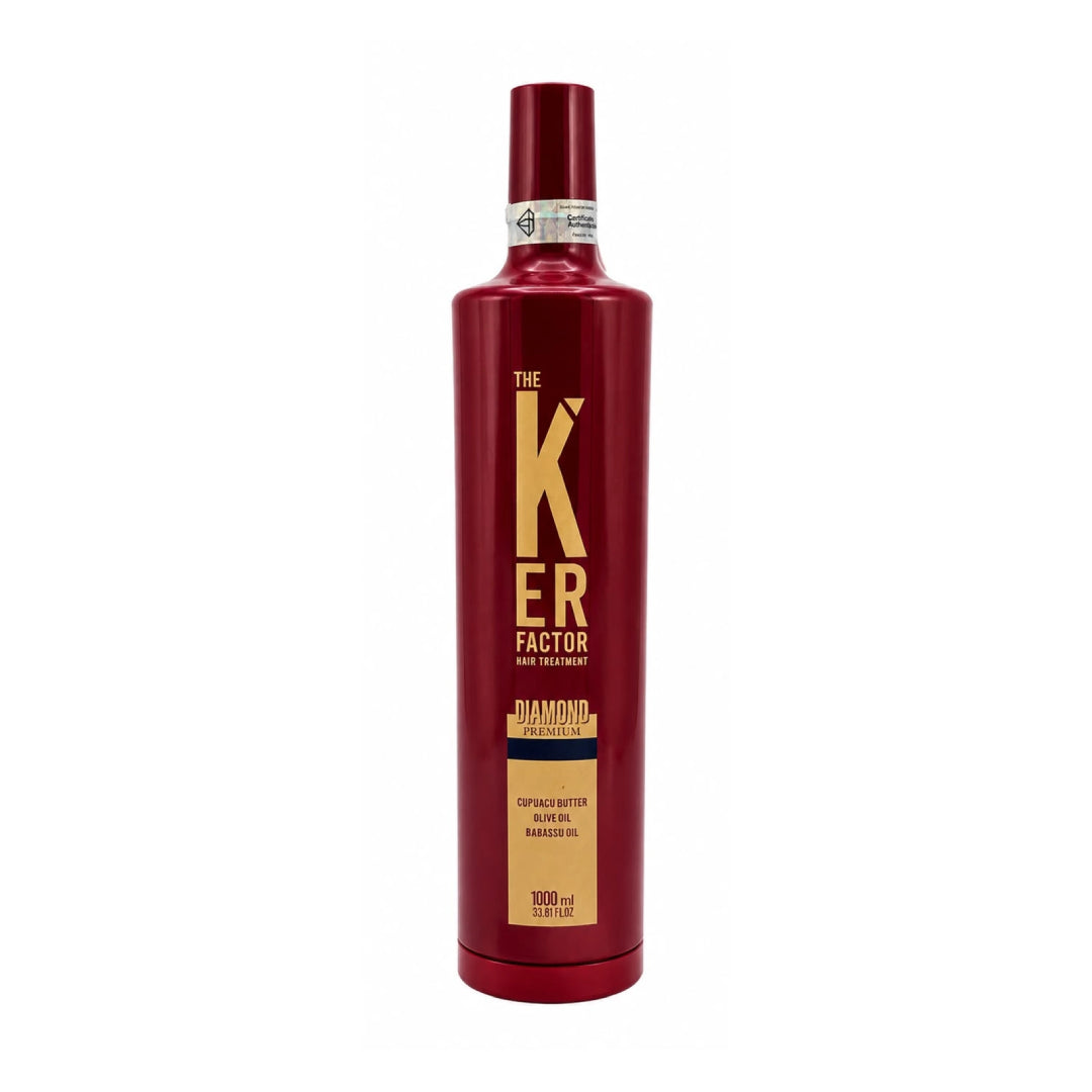 The Ker Factor Hair Treatment Diamond Premium Rouge - Lissage Protéiné - 1L