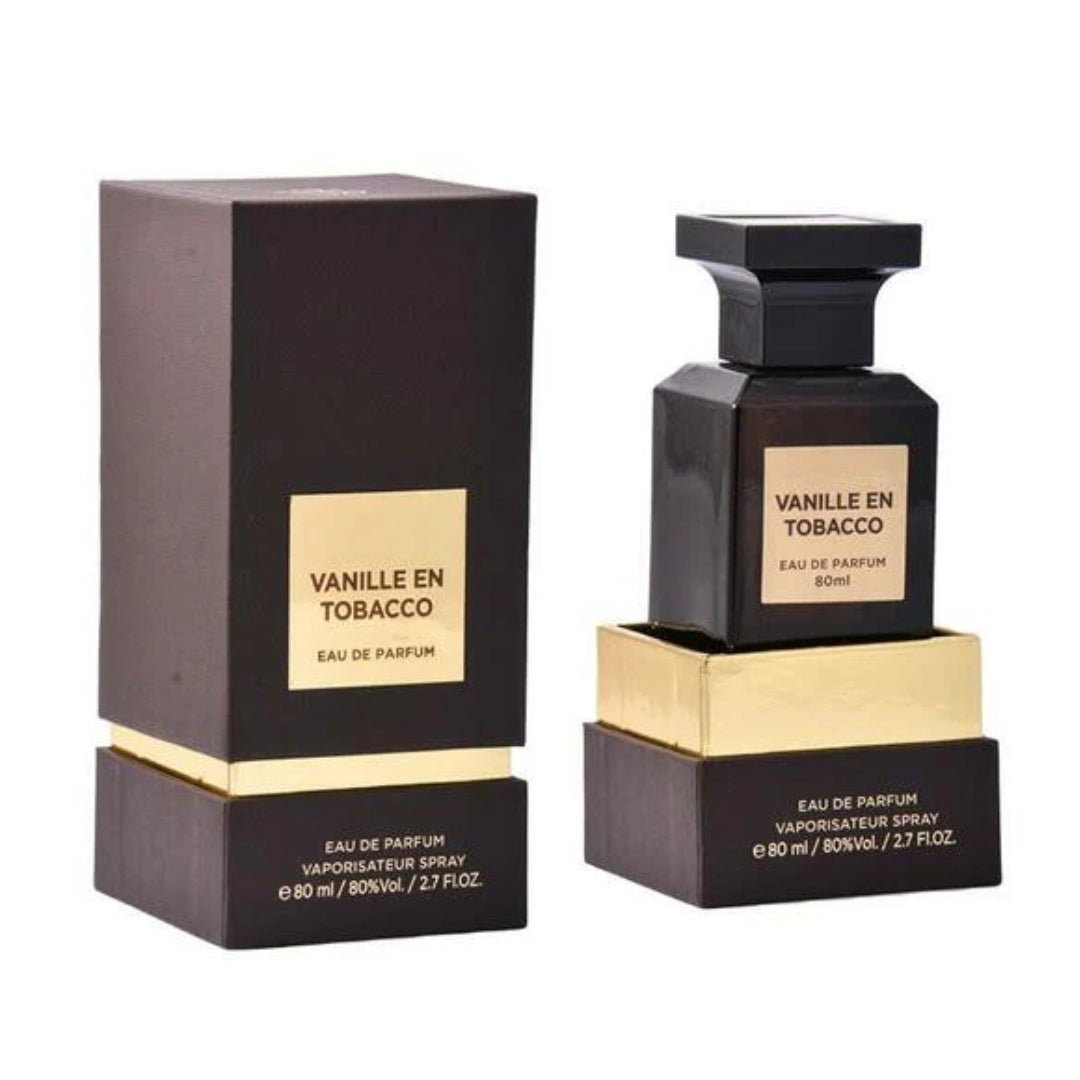 VANILLE EN TABACOO Eau De Parfum Fragrance World Unisexe – 80ml