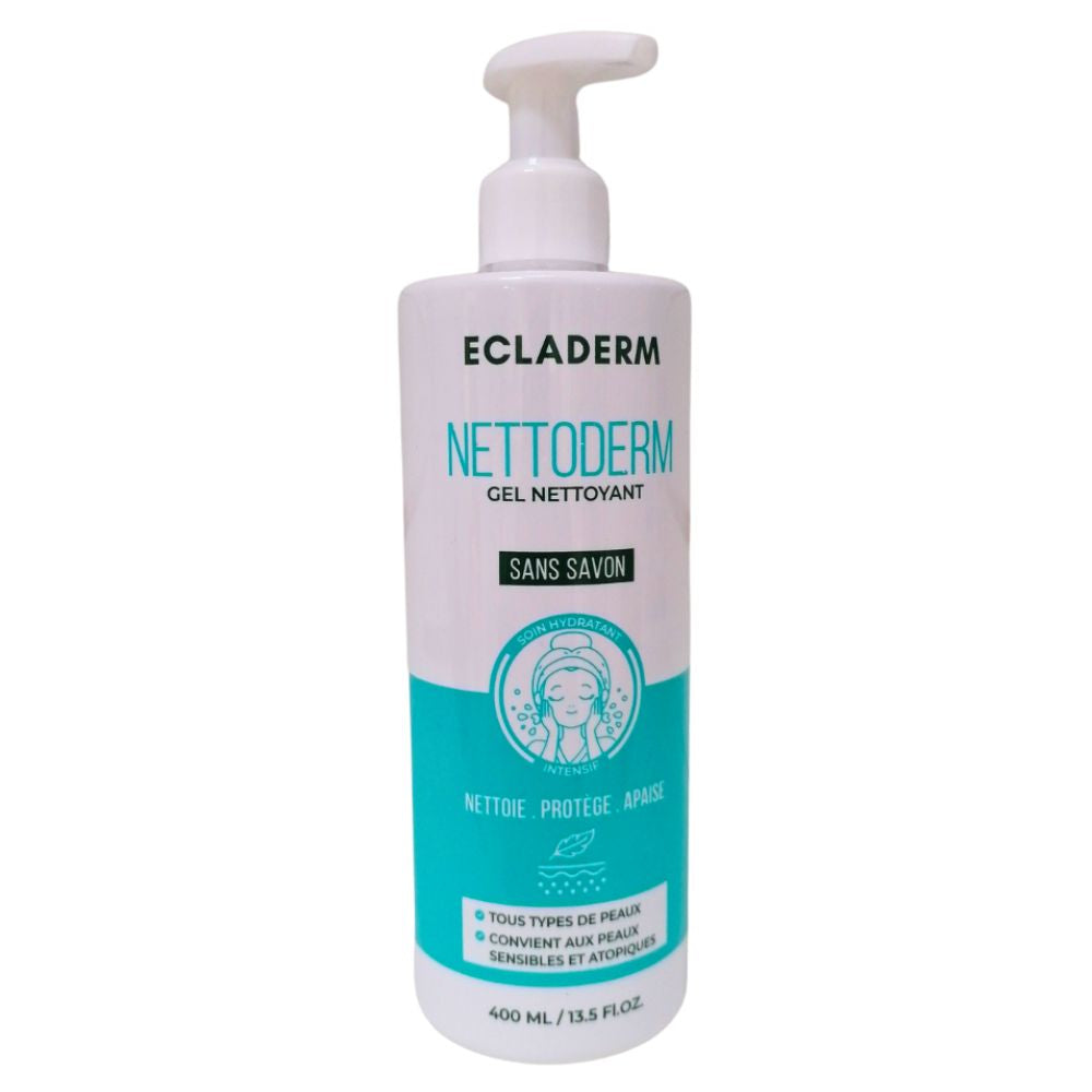 ECLADERM NETTODERM Gel Nettoyant Sans Savon 400ml