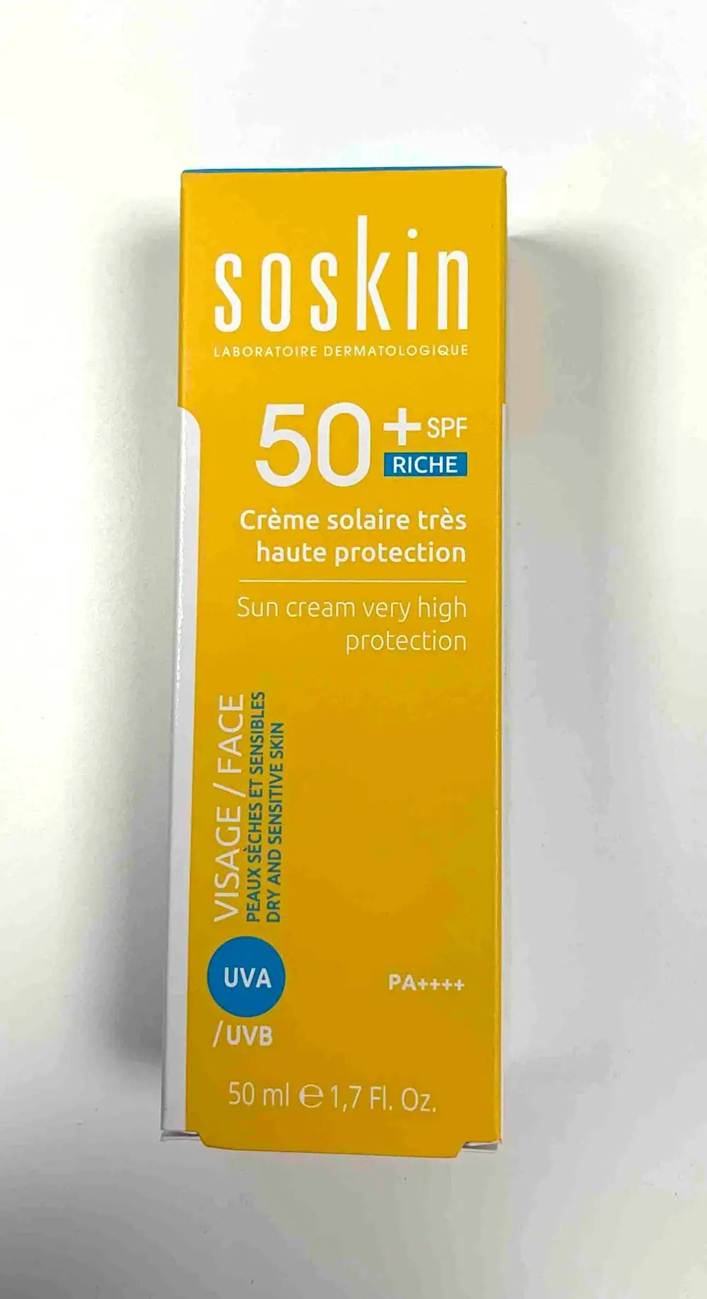 SOSKIN Crème solaire très haute protection 50+SPF 50ml
