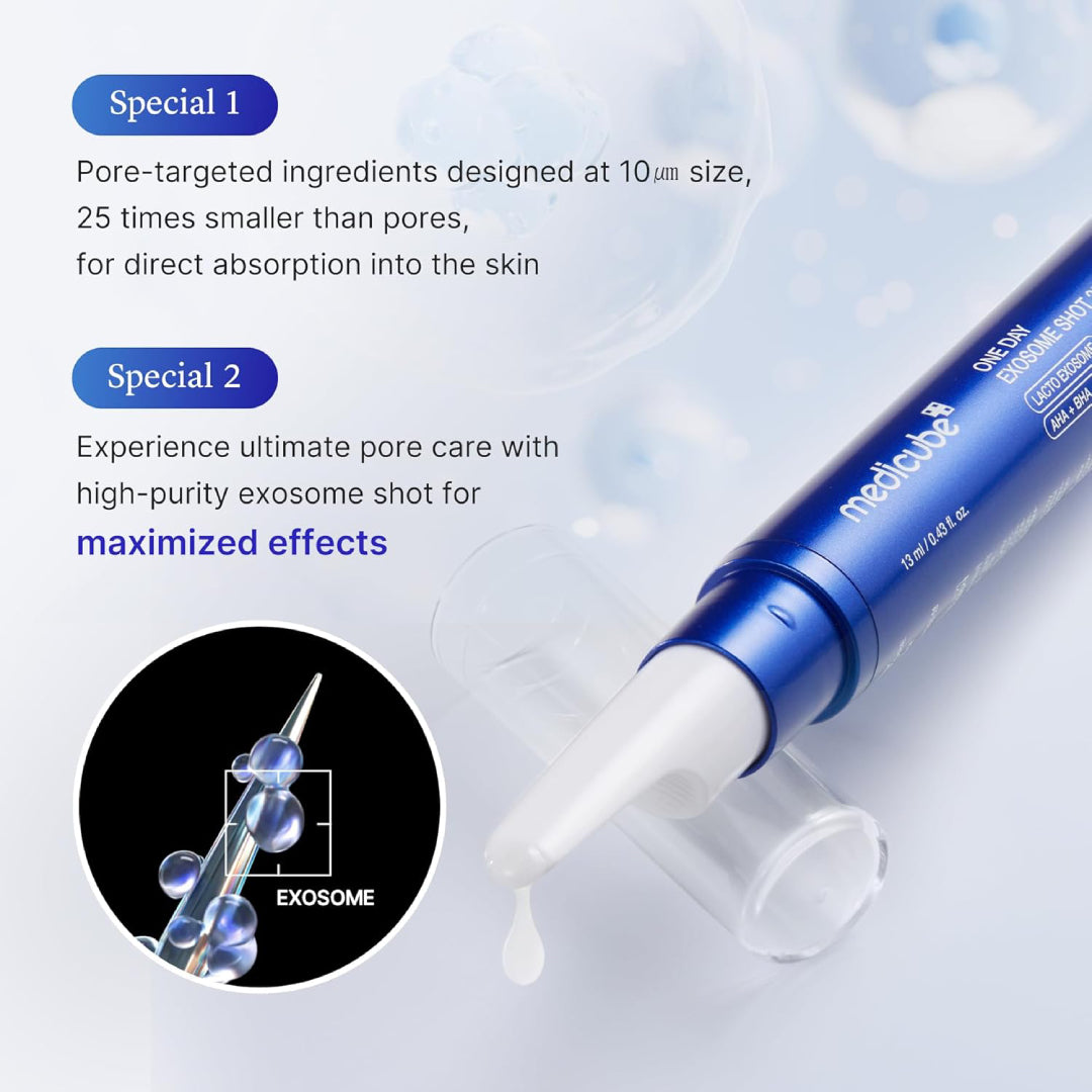 medicube - One Day Exosome Shot Pore Ampoule 25000 - Ampoule pores aux exosomes - 15ml