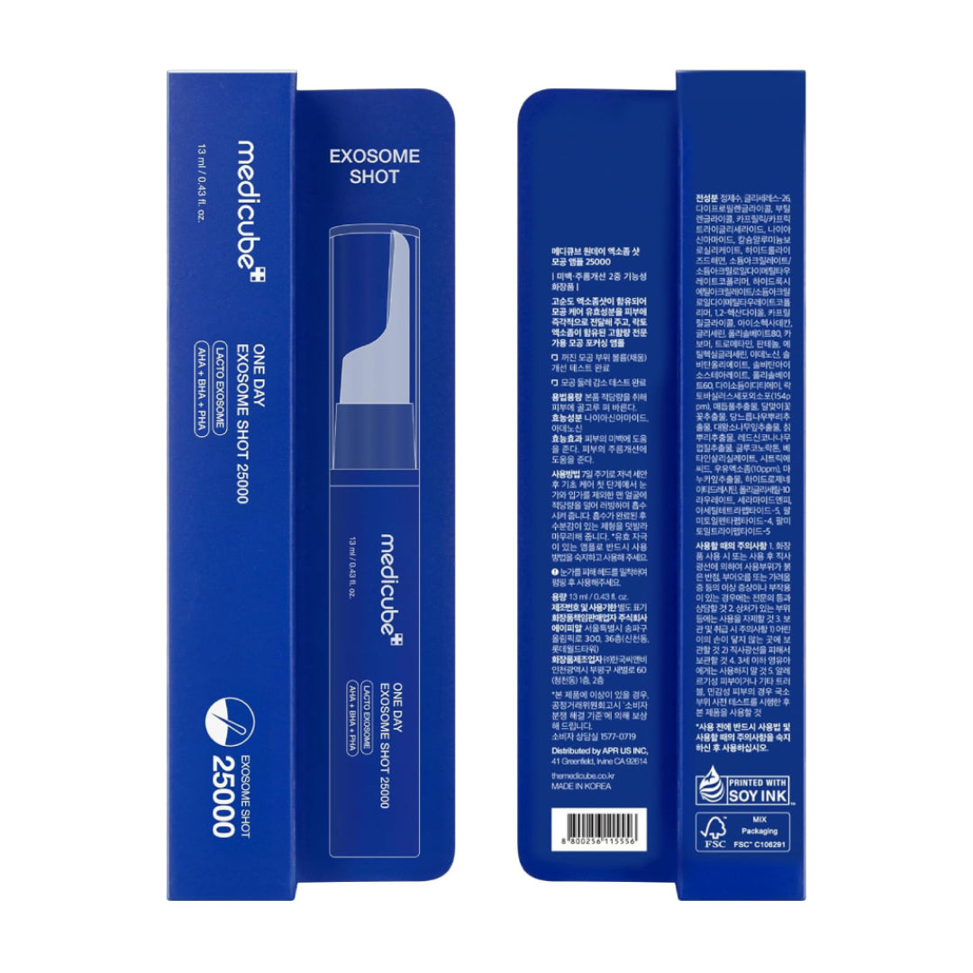 medicube - One Day Exosome Shot Pore Ampoule 25000 - Ampoule pores aux exosomes - 15ml