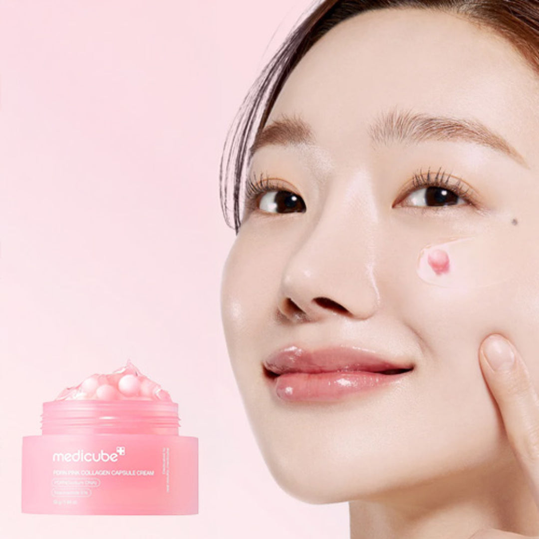PACK COMPLET MEDICUBE – (Collagen Night Wrapping Mask+Collagen Farming Sun Cream SPF50+Collagen Jelly Cream+Collagen Glow Booster Serum)