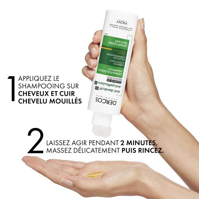 VICHY VICHY DERCOS SHAMPOING ANTI-PELLICULAIRE CHEVEUX SECS - 200ML