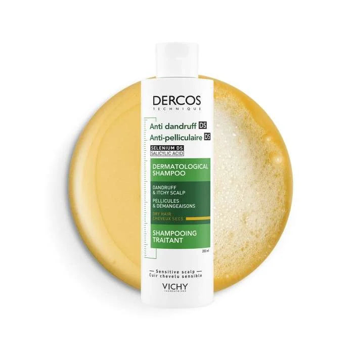 VICHY VICHY DERCOS SHAMPOING ANTI-PELLICULAIRE CHEVEUX SECS - 200ML