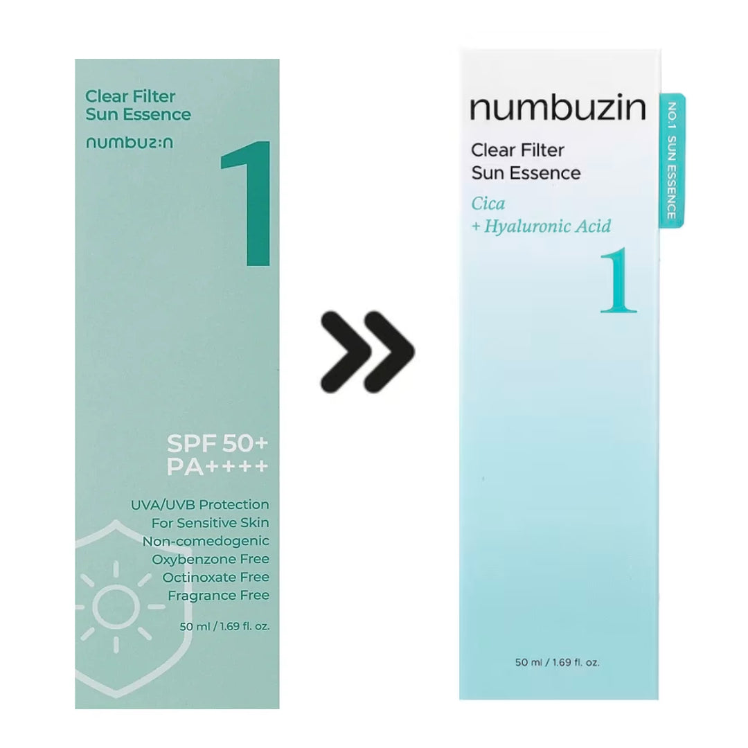 numbuzin Crème solaire hydratante – Clear Filter Sun Essence SPF 50+ PA++++ – 50 ml