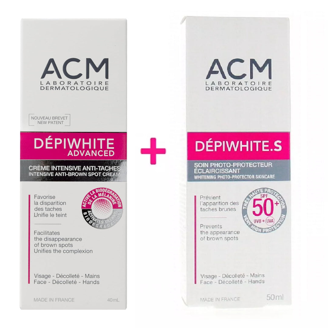 PACK ACM CRÈME DEPIWHITE ADVANCED DEPIGMENT + ÉCRAN DEPIWHITE S SPF 50+