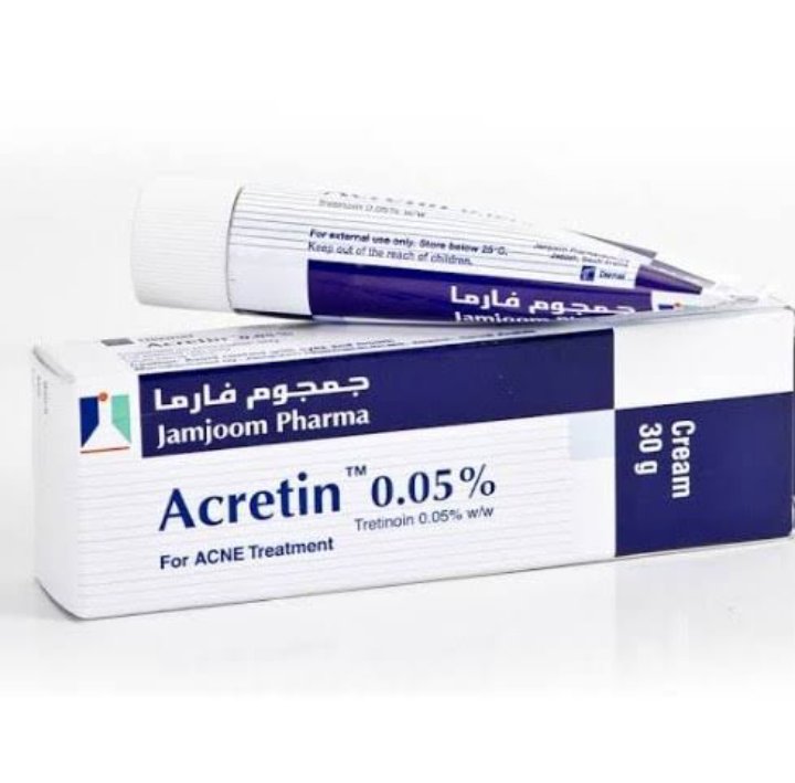 Acretin 0.05% Cream for Acné (Tretinoin) 30g